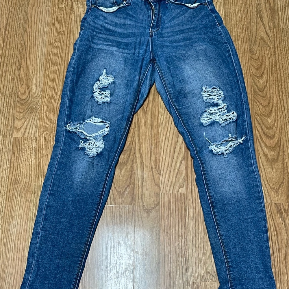 Distressed Blue Jeans for Women